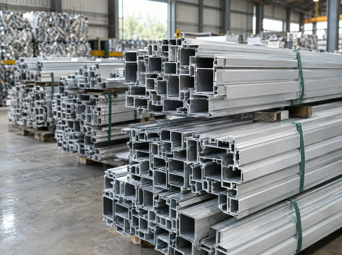 Bundles of aluminium 6063 extrusion profile scrap