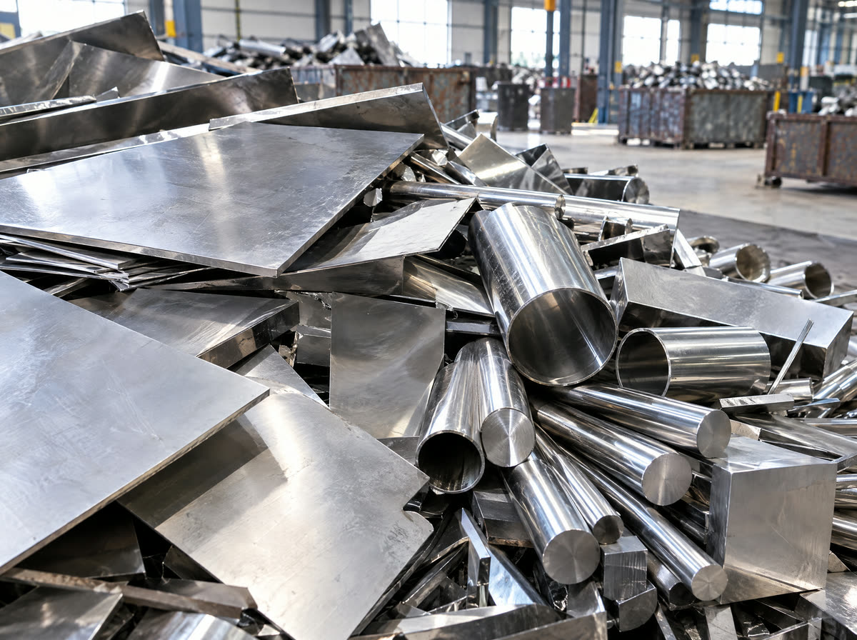 Stainless steel 304 scrap sheets, plates and pipe cut-offs