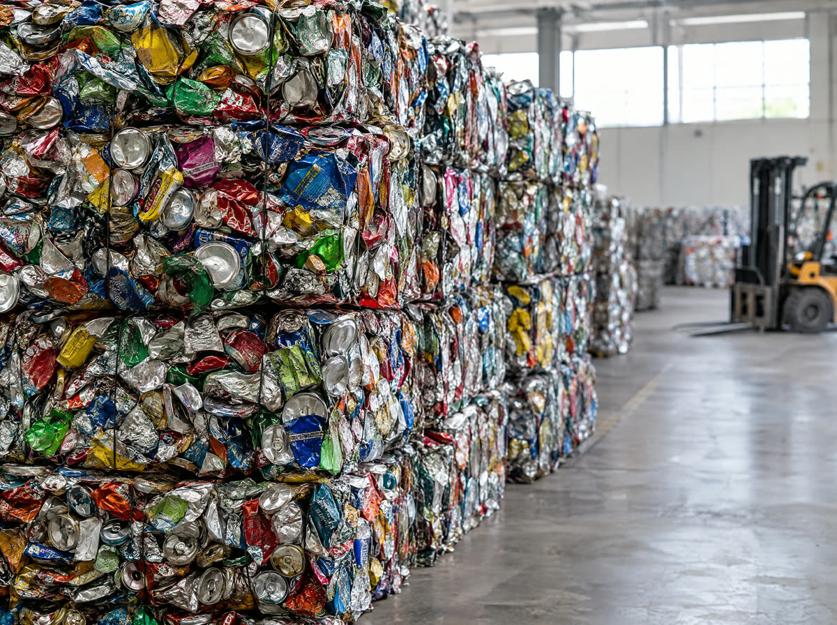 Baled used aluminium beverage can (UBC) scrap